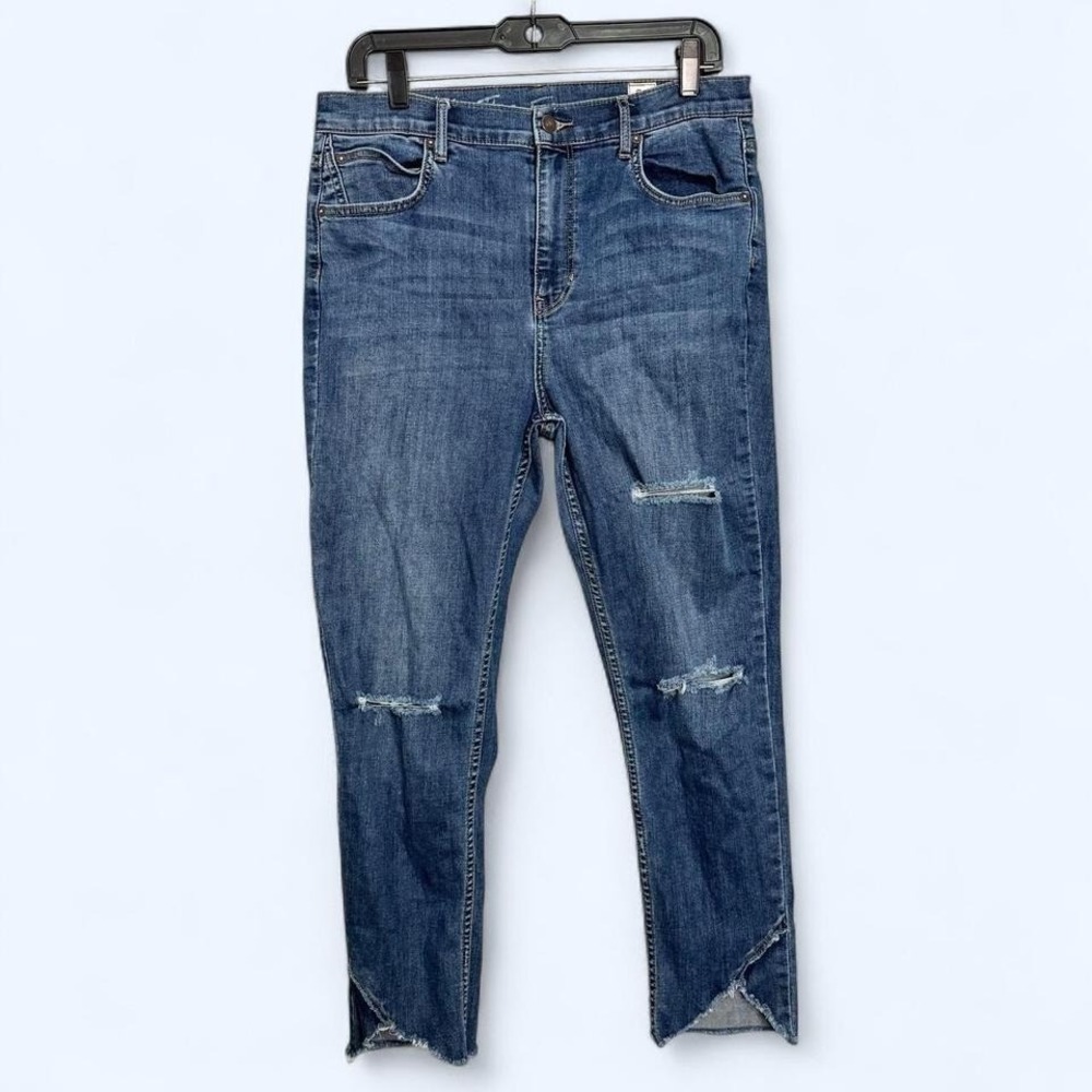 We The Free Jeans Sz 31 Distressed Raw Skinny Y2K Grunge Streetwear Free People